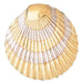 Seashell Charm Pendant 14k Two Tone Gold
