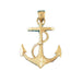 Ship Anchor Charm Pendant 14k Gold