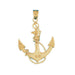 Ship Anchor Charm Pendant 14k Gold