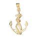 Ship Anchor Charm Pendant 14k Gold