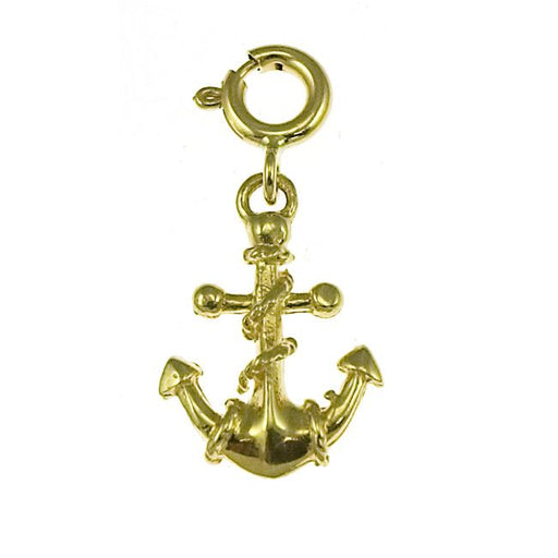 Ship Anchor Charm Pendant 14k Gold