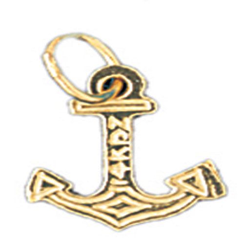 Ship Anchor Charm Pendant 14k Gold