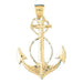 Ship Anchor Charm Pendant 14k Gold
