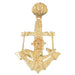 Ship Anchor Dolphin and Moveable Wheel Charm Pendant 14k Gold