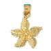 Starfish Charm Pendant 14k Gold