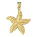 Starfish Charm Pendant 14k Gold