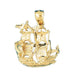 Sailboat Charm Pendant 14k Gold