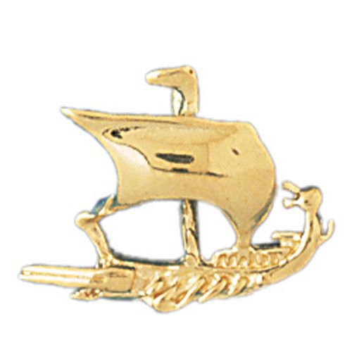 Sailboat Charm Pendant 14k Gold