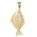 Salmon Fish Charm Pendant 14k Gold