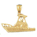 Boat Charm Pendant 14k Gold