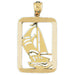 Sailboat Charm Pendant 14k Gold