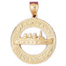 Queen Mary Long Beach Charm Pendant 14k Gold