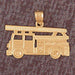 Firefighter Car Charm Pendant 14k Gold