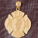 Firefighter Sign Charm Pendant 14k Gold