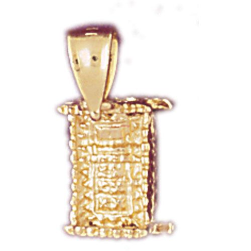 3D Baby Cloth Charm Pendant 14k Gold