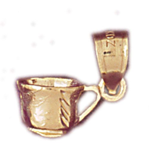 3D Baby Cup Charm Pendant 14k Gold