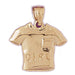 Baby Girl T-Shirt Charm Pendant 14k Gold