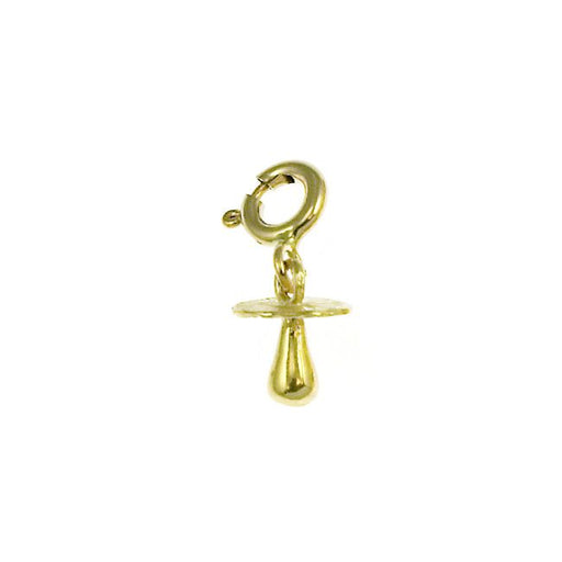 14k Gold 3 Dimensional Baby Pacifier Charm Pendant