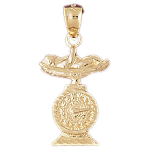 Baby Scale Charm Pendant 14k Gold