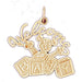 Welcome Baby Charm Pendant 14k Gold