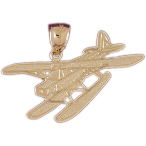 Airplane Charm Pendant 14k Gold