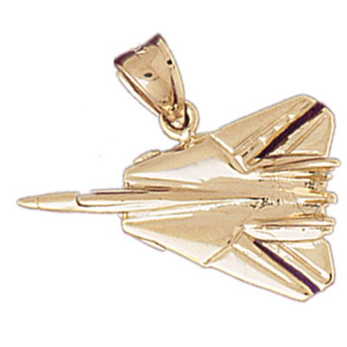 Airplane Charm Pendant 14k Gold