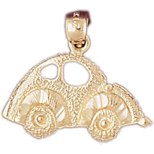 Beetle Charm Pendant 14k Gold