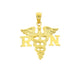 RN Medical Sign Charm Pendant 14k Gold