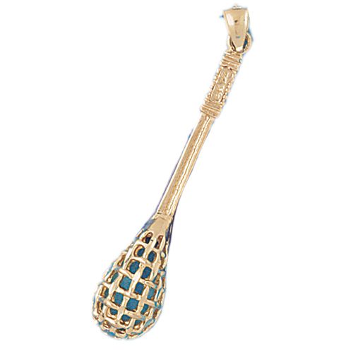 3D Basebal Batch Charm Pendant 14k Gold