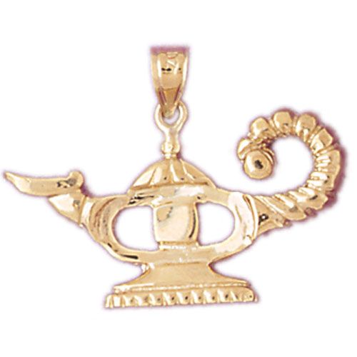 Aladdin's Lamp Charm Pendant 14k Gold