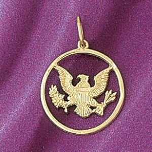 Army’s Eagle Charm Pendant 14k Gold