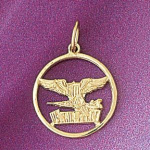 Army’s Eagle Charm Pendant 14k Gold