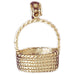 Basket Charm Pendant 14k Gold