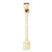 3D Broom Charm Pendant 14k Gold