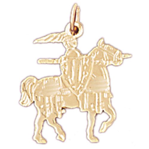 Bullfighter Charm Pendant 14k Gold