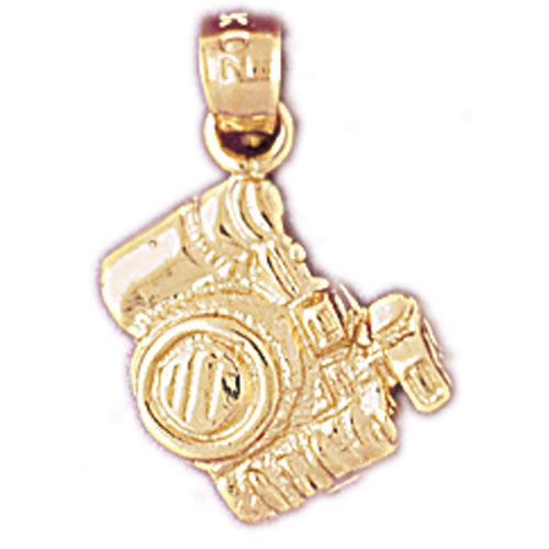 Camera Charm Pendant 14k Gold