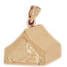 Camping Tent Charm Pendant 14k Gold