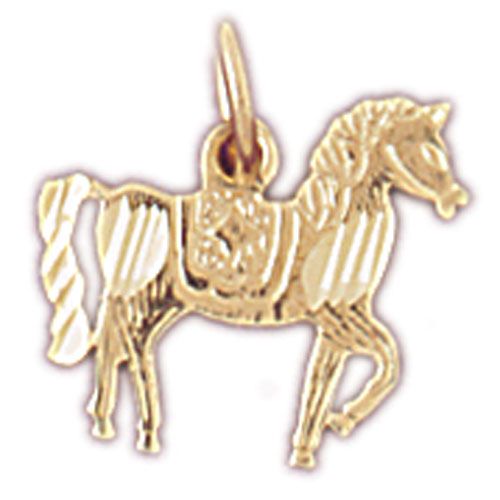 Carousel's Horse Charm Pendant 14k Gold