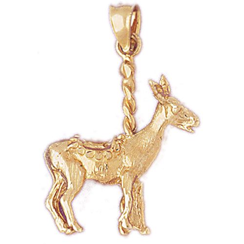 Carousel's Donkey Charm Pendant 14k Gold