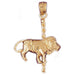 Carousel's Lion Charm Pendant 14k Gold