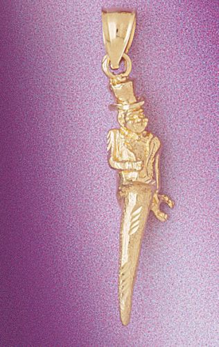 3D Celestial Charm Pendant 14k Gold