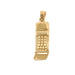 Cell Phone Moveable Charm Pendant 14k Gold