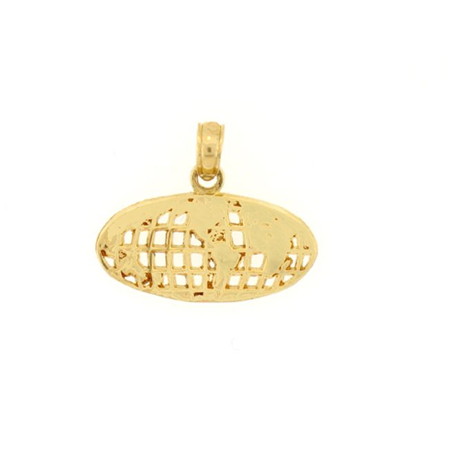 Earth Charm Pendant 14k Gold