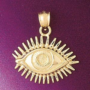 Eye Charm Pendant 14k Gold