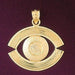 Eye Charm Pendant 14k Gold