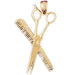 Hairdresser's Scissors and Comb Charm Pendant 14k Gold