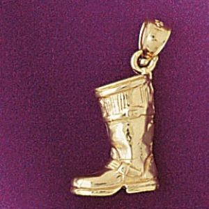 Boot Charm Pendant 14k Gold