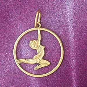 Exercise Charm Pendant 14k Gold