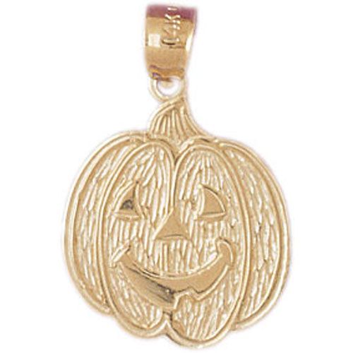 Halloween Pumpkin Charm Pendant 14k Gold