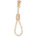 3D Hanging Rope Charm Pendant 14k Gold